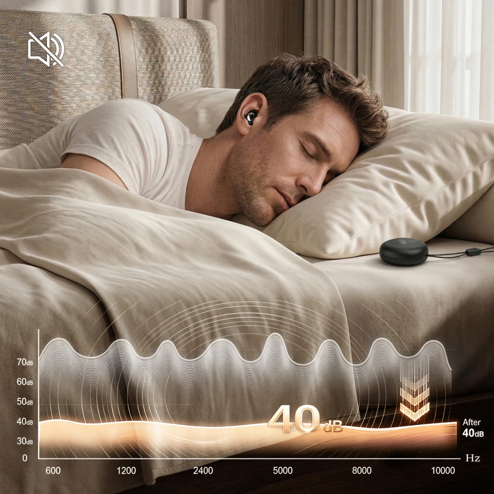 Čepovi za uši Tech-Protect QuietFit, Crni