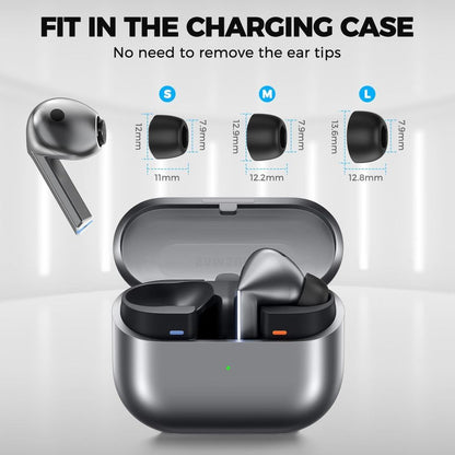 Čepovi Tech-Protect za Samsung Galaxy Buds3 Pro, Veličina S / M / L, Crni