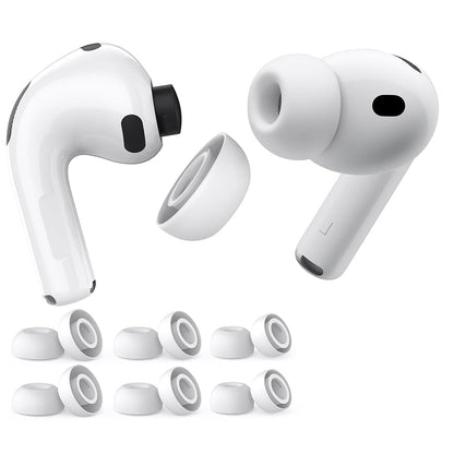 Čepovi Techsuit ET2 za Apple AirPods Pro 3, Veličine XS / S / L, Beli