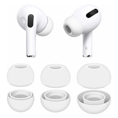 Čepovi Techsuit ET2 za Apple AirPods Pro 3, Veličine XS / S / L, Beli
