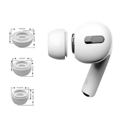 Čepovi Techsuit ET2 za Apple AirPods Pro 3, Veličine XS / S / L, Beli