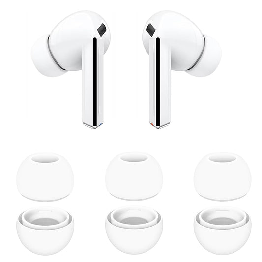 Čepovi Techsuit ET3 za Samsung Galaxy Buds3 Pro, Veličina S / M / L, Beli
