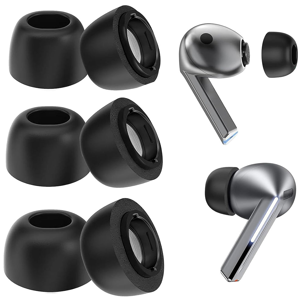 Čepovi Techsuit ET3 za Samsung Galaxy Buds3 Pro, Veličina S / M / L, Crni