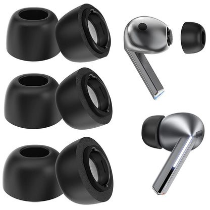 Čepovi Techsuit ET3 za Samsung Galaxy Buds3 Pro, Veličina S / M / L, Crni