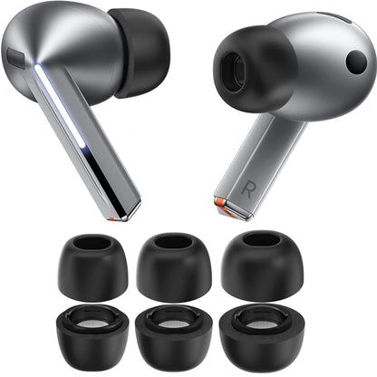 Čepovi Techsuit ET3 za Samsung Galaxy Buds3 Pro, Veličina S / M / L, Crni