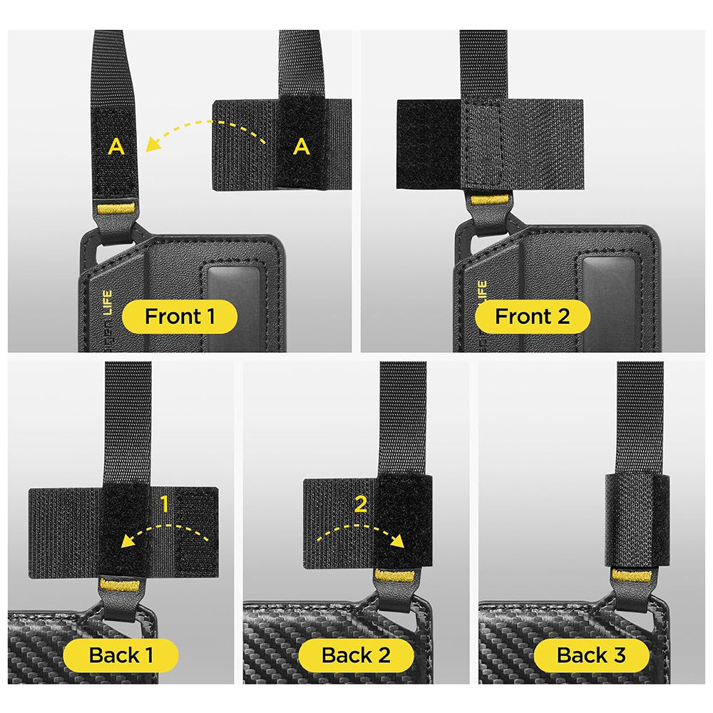 Oznaka za ručni prtljag / kofer Spigen Luggage Tag LF510, crna AHP09776