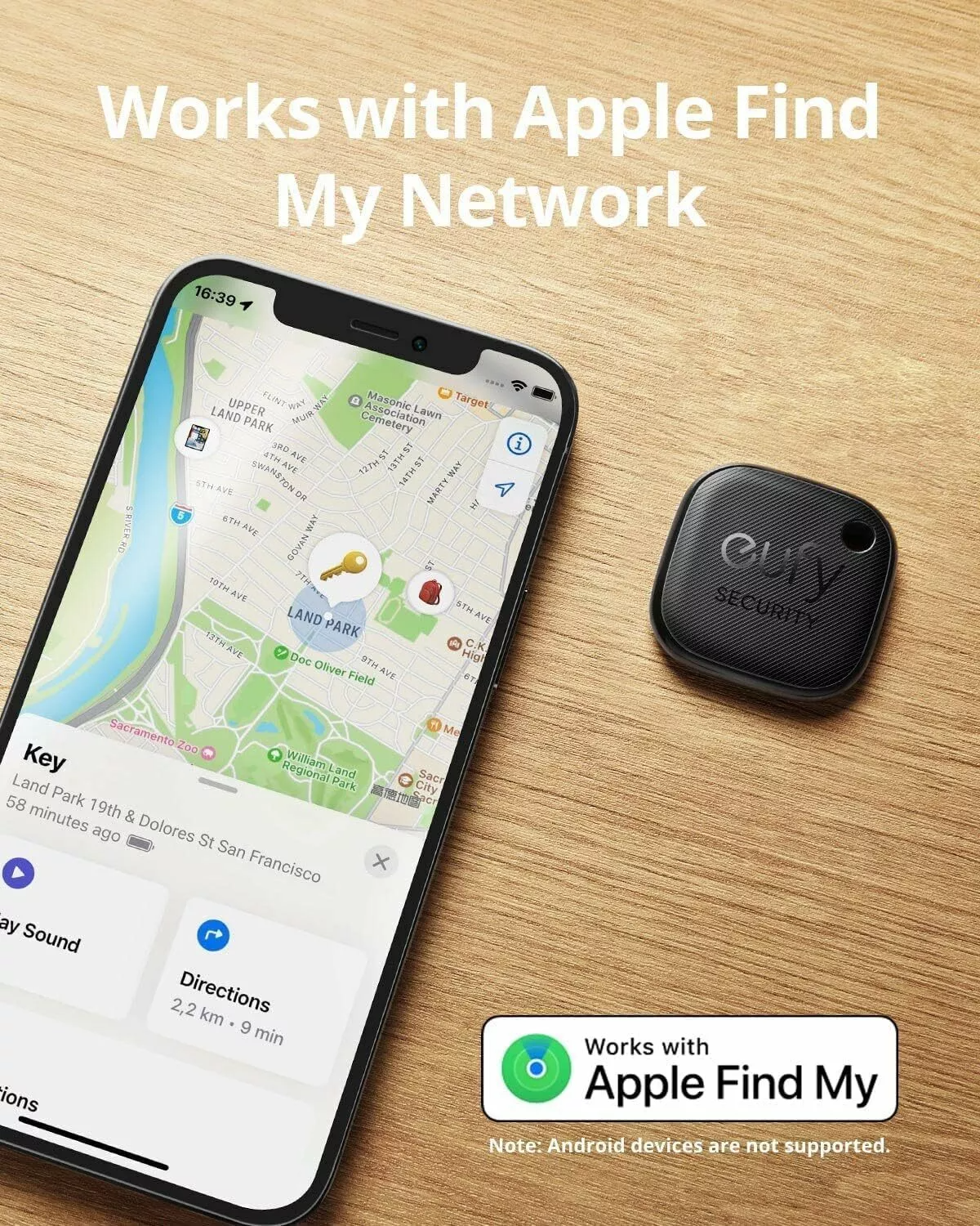 Eufy Security SmartTrack Link za iOS Series, Set 4 komada, Crna E87B0012