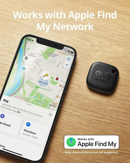 Eufy Security SmartTrack Link za iOS Series, Set 4 komada, Crna E87B0012