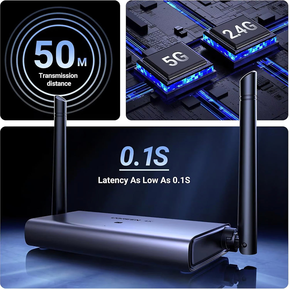 Extender Wireless HDMI UGREEN CM586, 4K, Crni