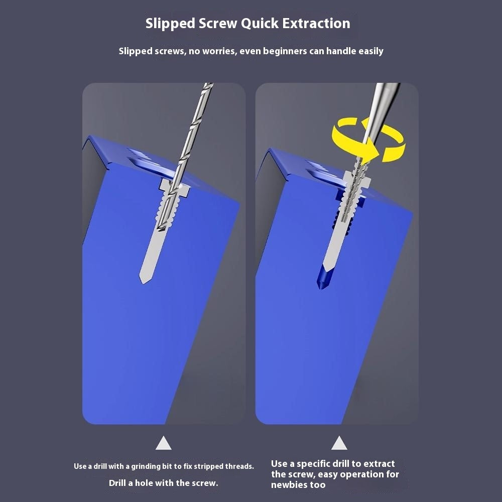 Extractor Bit OEM U8 za vađenje polomljenih šrafova, 2u1