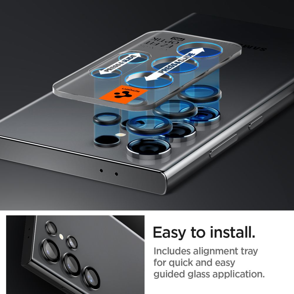 Protective Camera Back Film Spigen EZ FIT for Samsung Galaxy S24 Ultra S928, Glass Back, Set 2 pieces