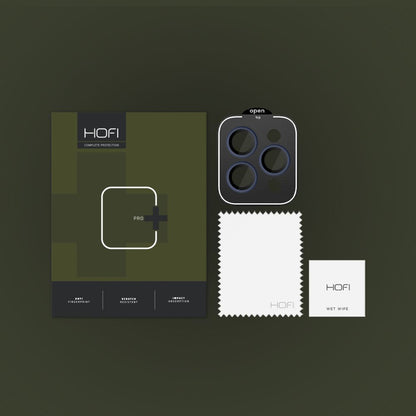 Zaštitna folija za stražnju kameru HOFI CamRing PRO+ za Apple iPhone 15 Pro Max / 15 Pro, Kaljeno staklo, Tamnoplava