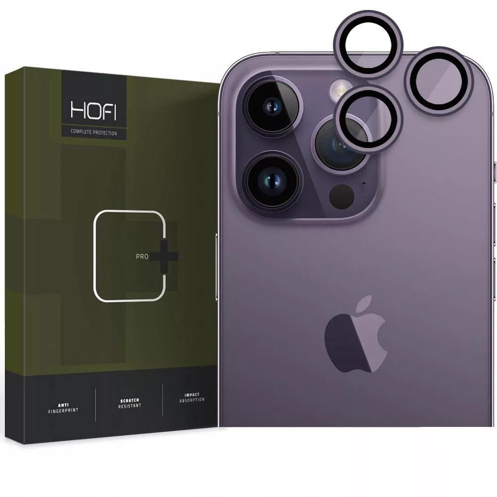 Folija za zaštitu zadnje kamere Tech-Protect CamRing Fit+ za Apple iPhone 14 Pro Max / 14 Pro, Kaljeno staklo, Ljubičasta