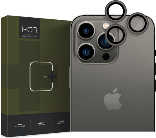 Folija za zaštitu zadnje kamere Tech-Protect CamRing PRO+ za Apple iPhone 14 Pro Max / 14 Pro, Kaljeno staklo, Crna