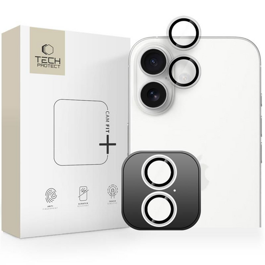 Folija za zaštitu zadnje kamere Tech-Protect CamRing Fit+ za Apple iPhone 17, Kaljeno staklo, Providna