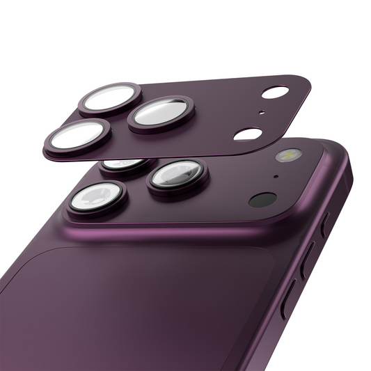 Zaštitna folija za zadnju kameru Etteri za Apple iPhone 18 Pro, Kaljeno staklo, Bordo