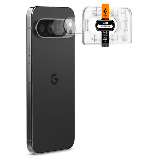 Zaštitna folija za stražnju kameru Spigen EZ FIT za Google Pixel 9 Pro XL, Kaljeno staklo, Set od 2 komada AGL08446