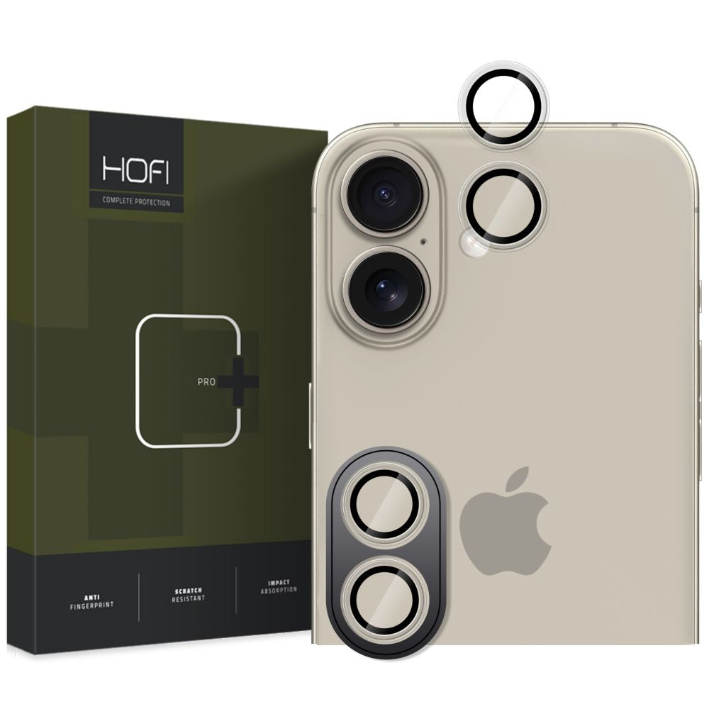 Zaštitna folija za stražnju kameru HOFI CamRing PRO+ za Apple iPhone 16 Plus / 16, Kaljeno staklo, Prozirna