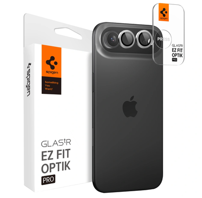 Folija za zaštitu zadnje kamere Spigen GlastR EZ FIT Optik Pro za Apple iPhone 17 Air, Kaljeno staklo, Srebrna