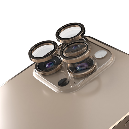 Zaštitna folija za zadnju kameru Etteri za Apple iPhone 16 Pro Max / 16 Pro, Kaljeno staklo, Bronzano