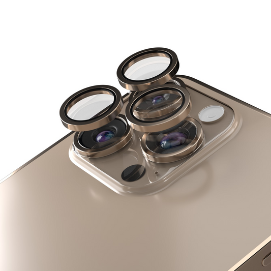 Zaštitna folija za zadnju kameru Etteri za Apple iPhone 16 Pro Max / 16 Pro, Kaljeno staklo, Bronzano