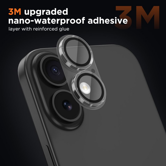 Zaštitna folija za zadnju kameru Tech-Protect CamFull Fit+ za Apple iPhone 17, Kaljeno staklo, Mat Transparentna