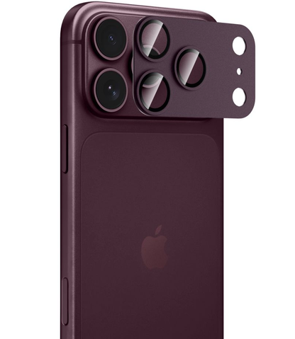Zaštitna folija za zadnju kameru Tech-Protect CamFull Fit+ za Apple iPhone 18 Pro Max, kaljeno staklo, bordo