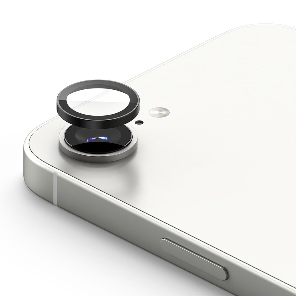 Folija za zaštitu zadnje kamere Ringke za Apple iPhone 16e, Kaljeno staklo, Set od 2 komada, Crna