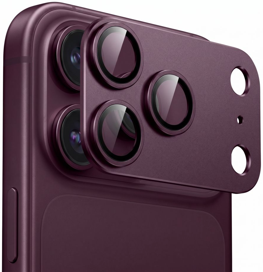 Zaštitna folija za zadnju kameru Tech-Protect CamFull Fit+ za Apple iPhone 18 Pro Max, kaljeno staklo, bordo