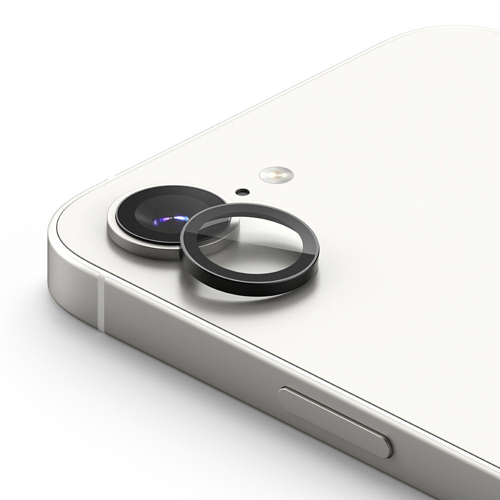 Folija za zaštitu zadnje kamere Ringke za Apple iPhone 16e, Kaljeno staklo, Set od 2 komada, Crna