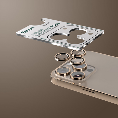 Zaštitna folija za zadnju kameru Etteri za Apple iPhone 16 Pro Max / 16 Pro, Kaljeno staklo, Bronzano