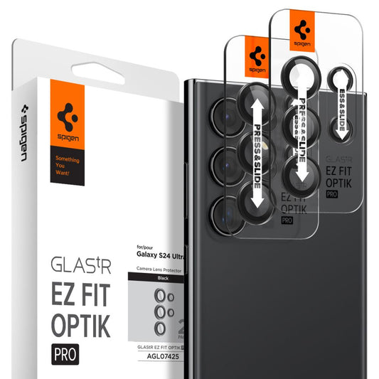 Zaštitna folija za stražnju kameru Spigen EZ FIT za Samsung Galaxy S24 Ultra S928, Kaljeno staklo, Set od 2 komada