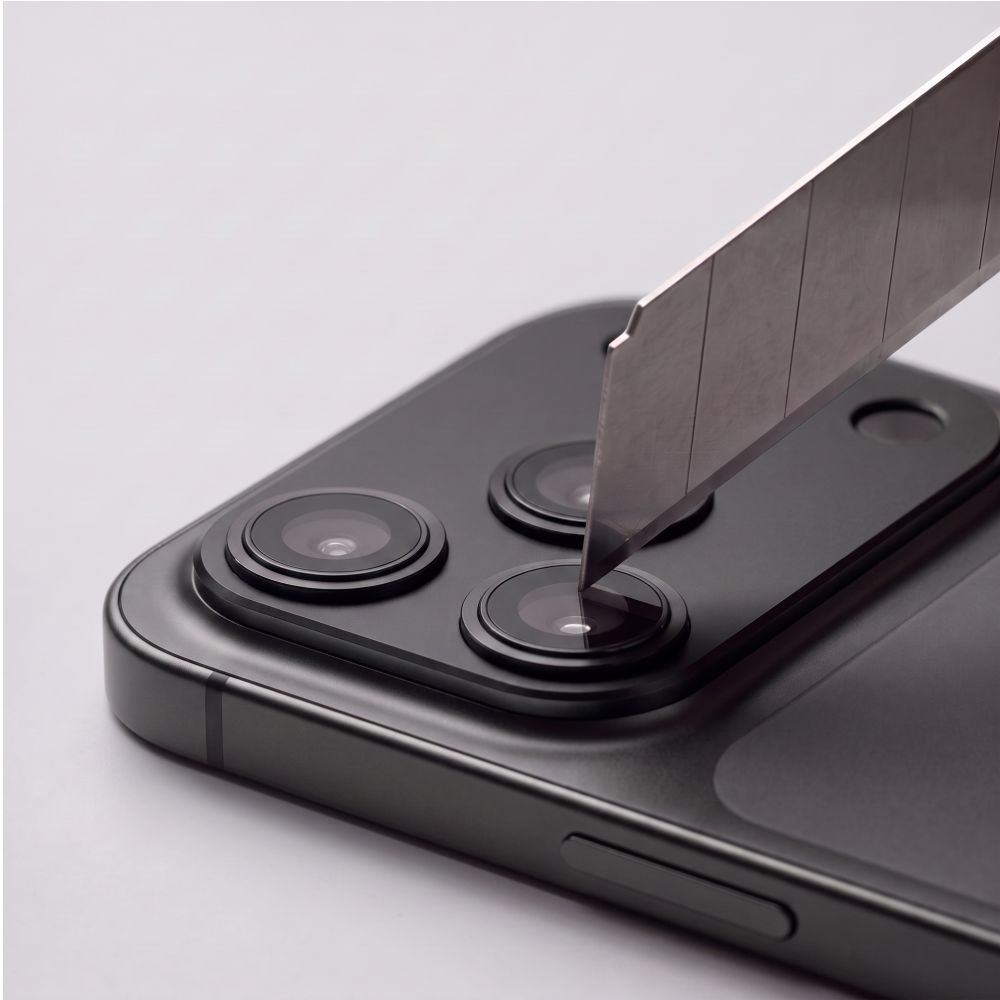 Zaštitna folija za zadnju kameru Tech-Protect CamFull Fit+ za Apple iPhone 18 Pro, kaljeno staklo, crna