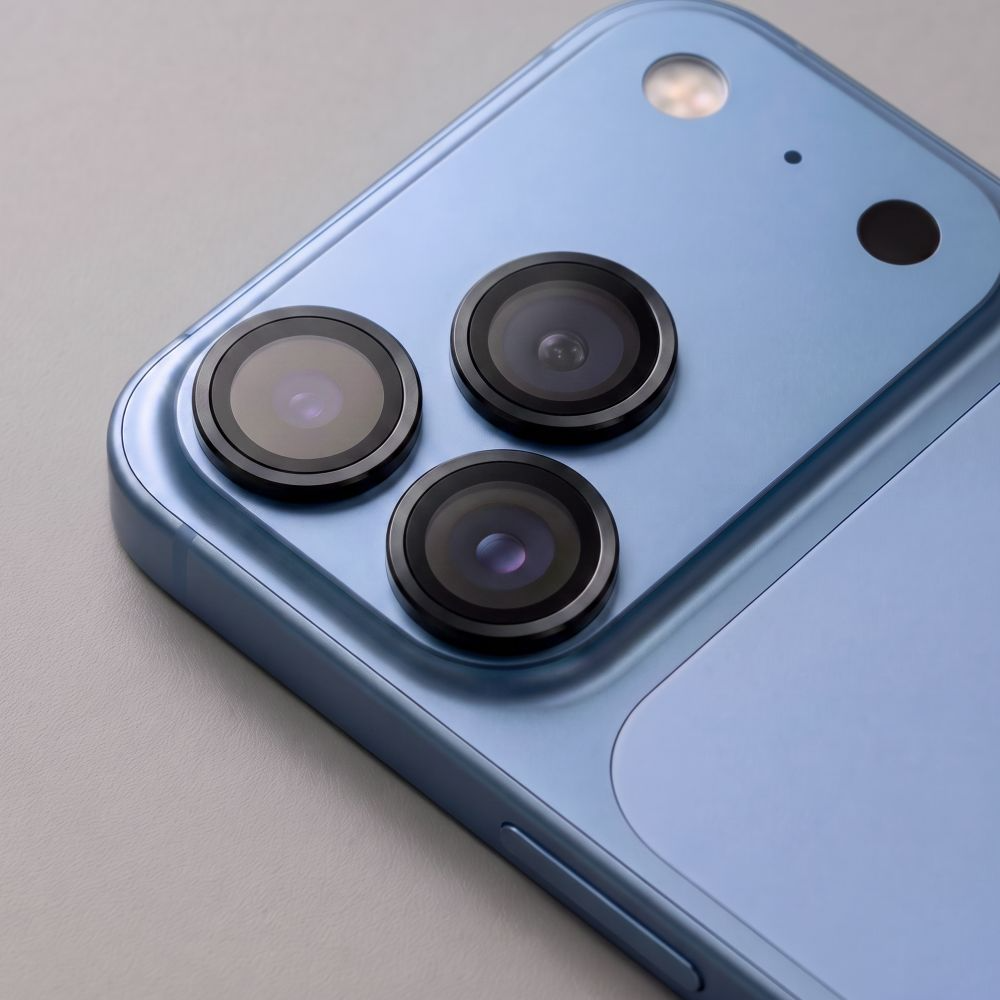 Zaštitna folija za zadnju kameru Tech-Protect CamRing Fit+ za Apple iPhone 18 Pro / 18 Pro Max, Kaljeno staklo, Crna