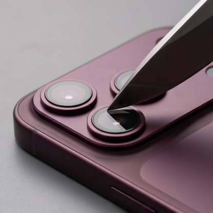 Zaštitna folija za zadnju kameru Tech-Protect CamFull Fit+ za Apple iPhone 18 Pro, Kaljeno staklo, Bordo