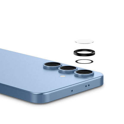 Folija za zaštitu zadnje kamere Spigen GlastR EZ FIT Optik Pro HD za Samsung Galaxy S25+ S936, Kaljeno staklo, Set 2 komada, Crna AGL09088
