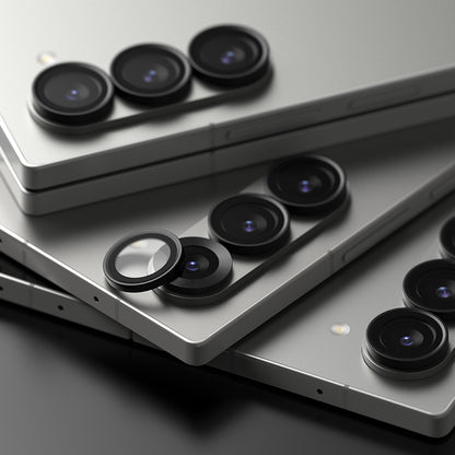 Folija za zaštitu zadnje kamere Ringke za Samsung Galaxy Z Fold6 F956, Kaljeno staklo, Set 2 komada, Crna