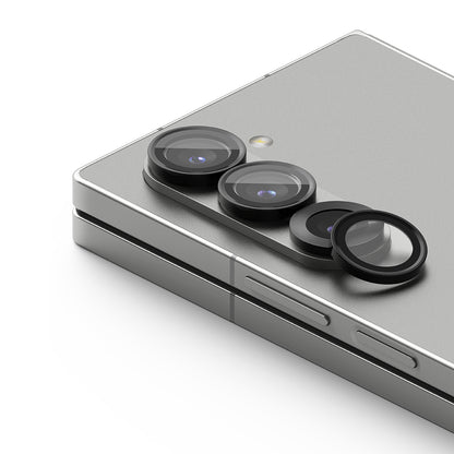 Folija za zaštitu zadnje kamere Ringke za Samsung Galaxy Z Fold6 F956, Kaljeno staklo, Set 2 komada, Crna