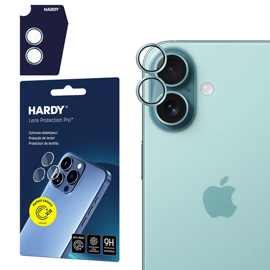 Folija za zaštitu zadnje kamere 3MK Hardy Protection Pro za Apple iPhone 17, Kaljeno staklo, Zelena
