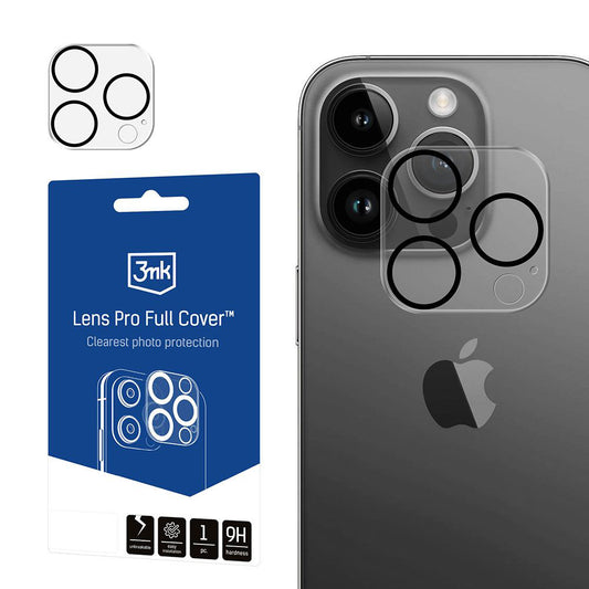 Zaštitna folija za zadnju kameru 3MK Pro Full Cover za Apple iPhone 13 Pro, Kaljeno staklo, Providna