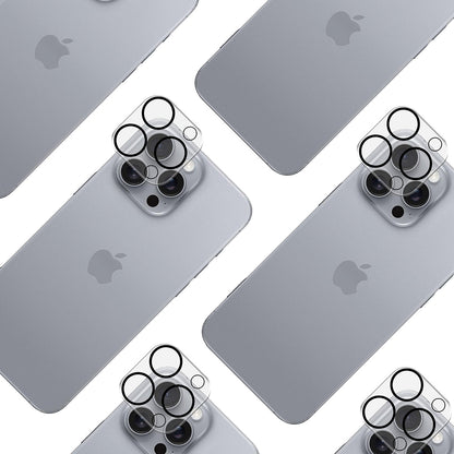 Folija za zaštitu zadnje kamere 3MK Pro Full Cover za Apple iPhone 17 Pro Max, Kaljeno staklo, Crna