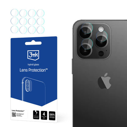 Zaštitna folija za zadnju kameru 3MK Protection za Apple iPhone 15 Pro Max, Fleksibilno staklo, Set od 4 komada, Providna
