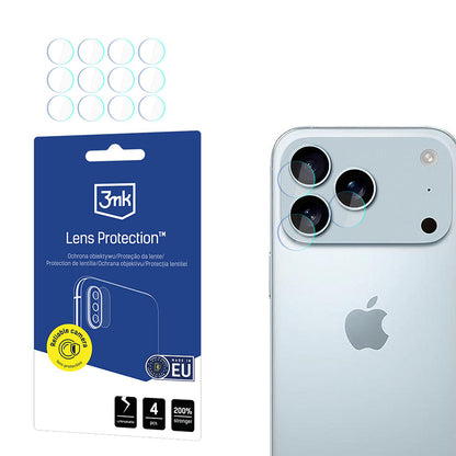 Folija za zaštitu zadnje kamere 3MK Protection za Apple iPhone 17 Pro Max, Kaljeno staklo, Set od 4 komada, Providna