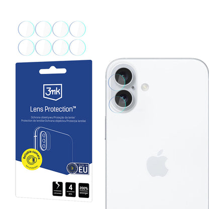 Folija za zaštitu zadnje kamere 3MK Protection za Apple iPhone 17, Kaljeno staklo, Set od 4 komada, Providna