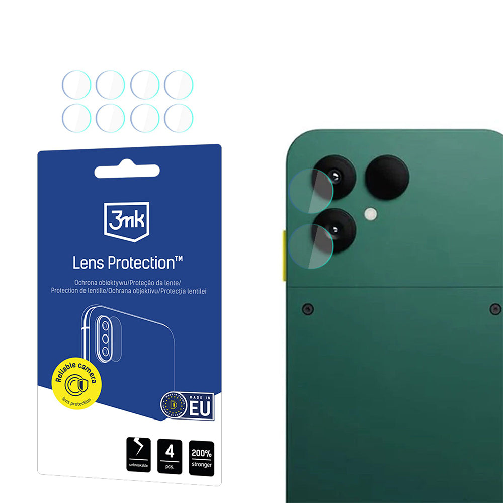Zaštitna folija za zadnju kameru 3MK Protection za Fairphone 6, Kaljeno staklo, Set od 4 komada, Providna