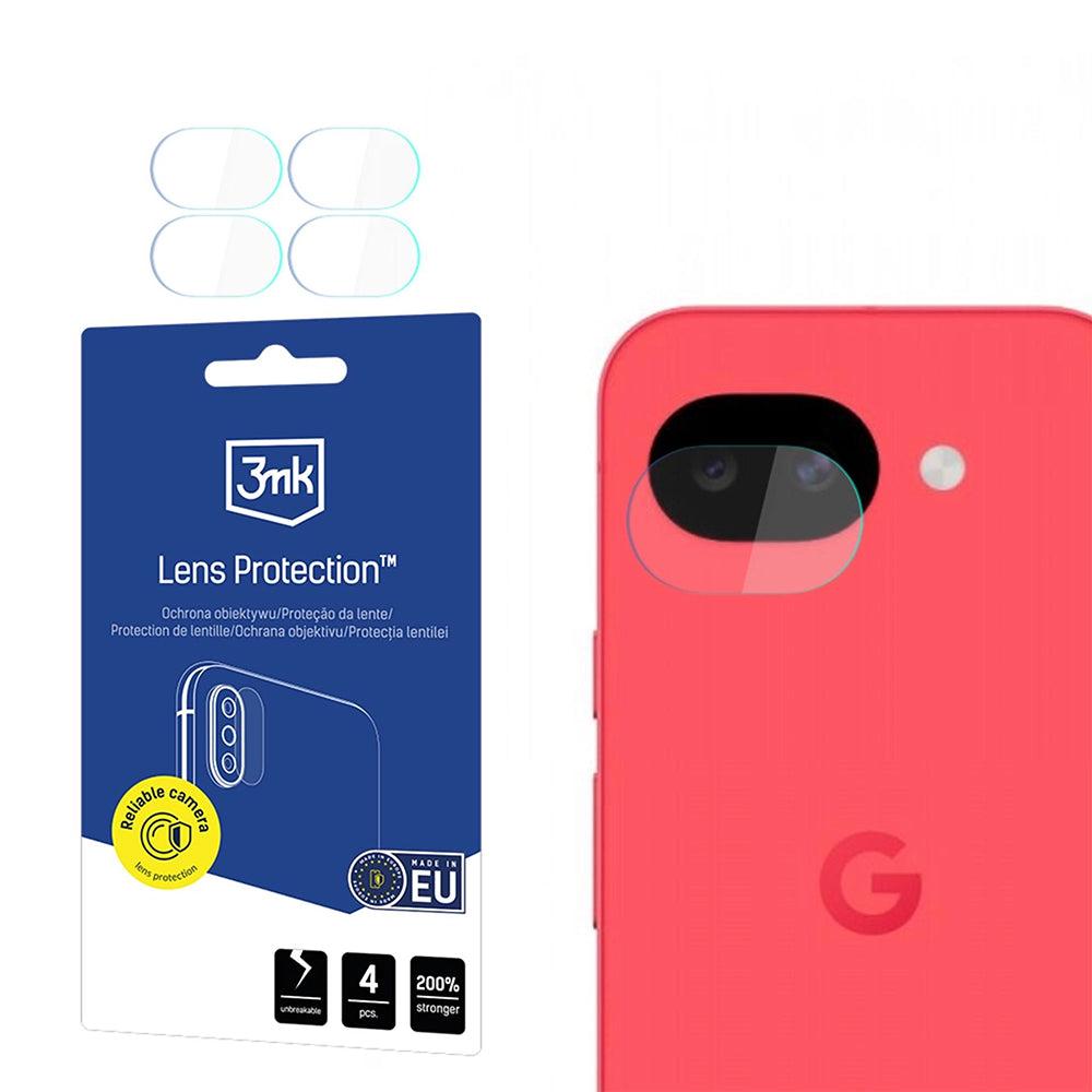 Folija za zaštitu zadnje kamere 3MK Protection za Google Pixel 10a, Fleksibilno staklo, Set od 4 komada, Providna