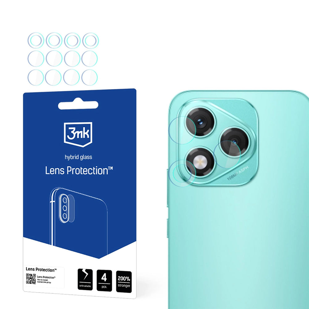 Zaštitna folija za zadnju kameru 3MK Protection za Honor 400 Lite, Fleksibilno staklo, Set od 4 komada, Providna