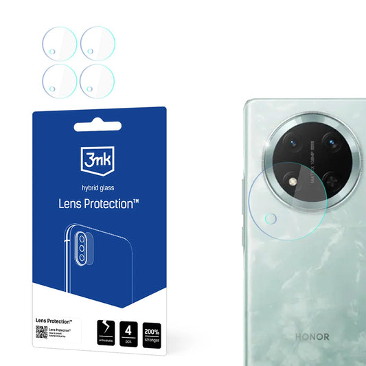 Zaštitna folija za zadnju kameru 3MK Protection za Honor Magic7 Lite, Fleksibilno staklo, Set od 4 komada, Providna