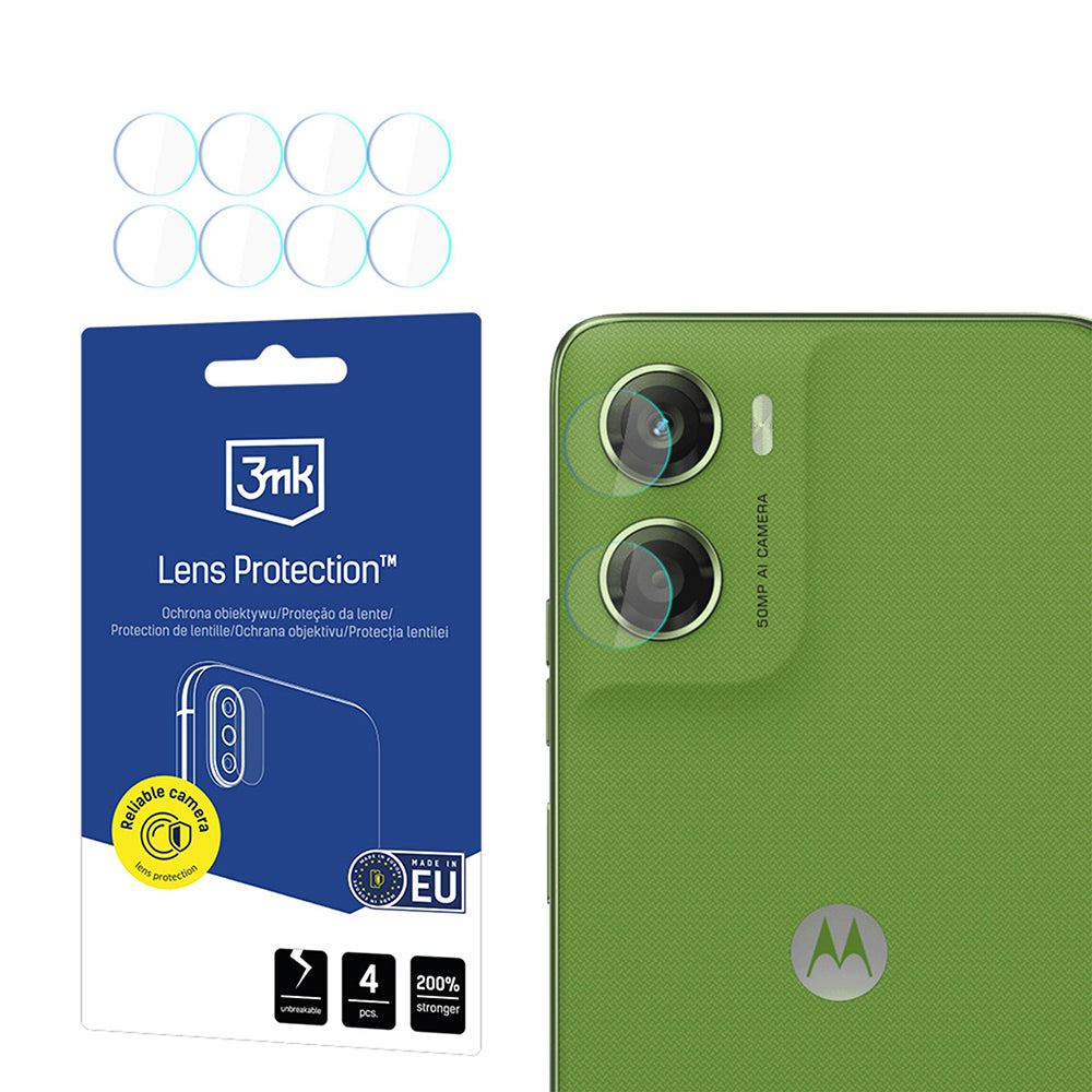 Folija za zaštitu zadnje kamere 3MK Protection za Motorola Moto G06, Kaljeno staklo, Set od 4 komada, Providna