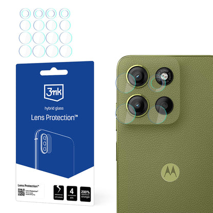 Zaštitna folija za zadnju kameru 3MK Protection za Motorola Moto G15 / G15 Power, Fleksibilno staklo, Set od 4 komada, Providna